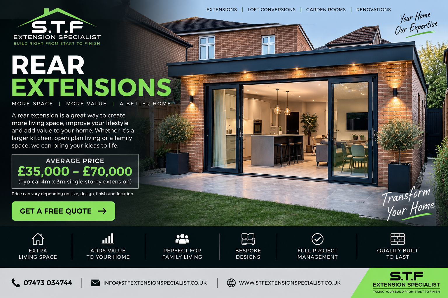 S.T.F rear extension